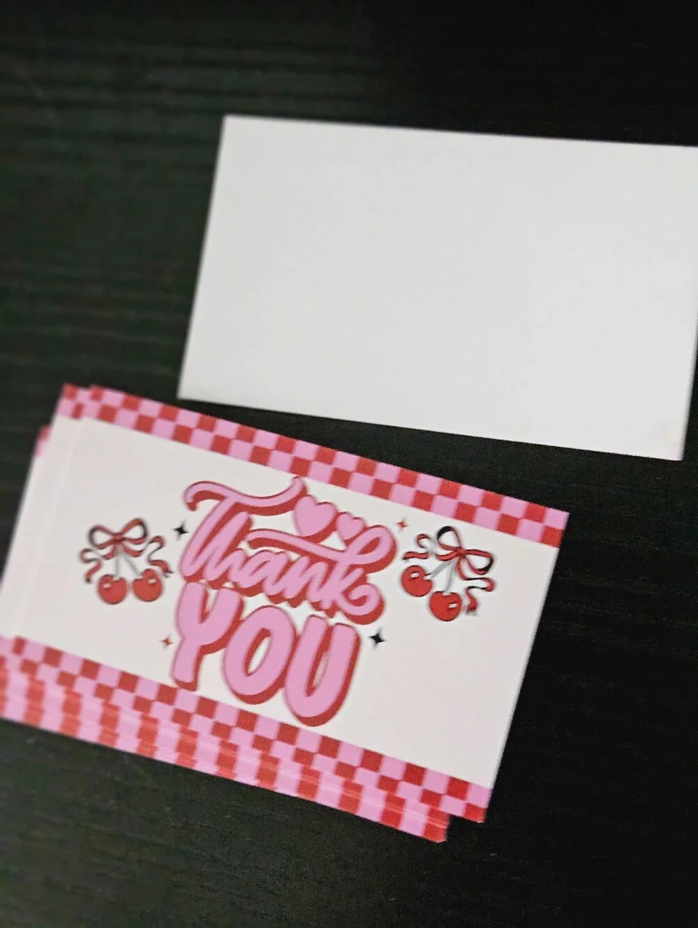Pink Cherry Thank You Cards